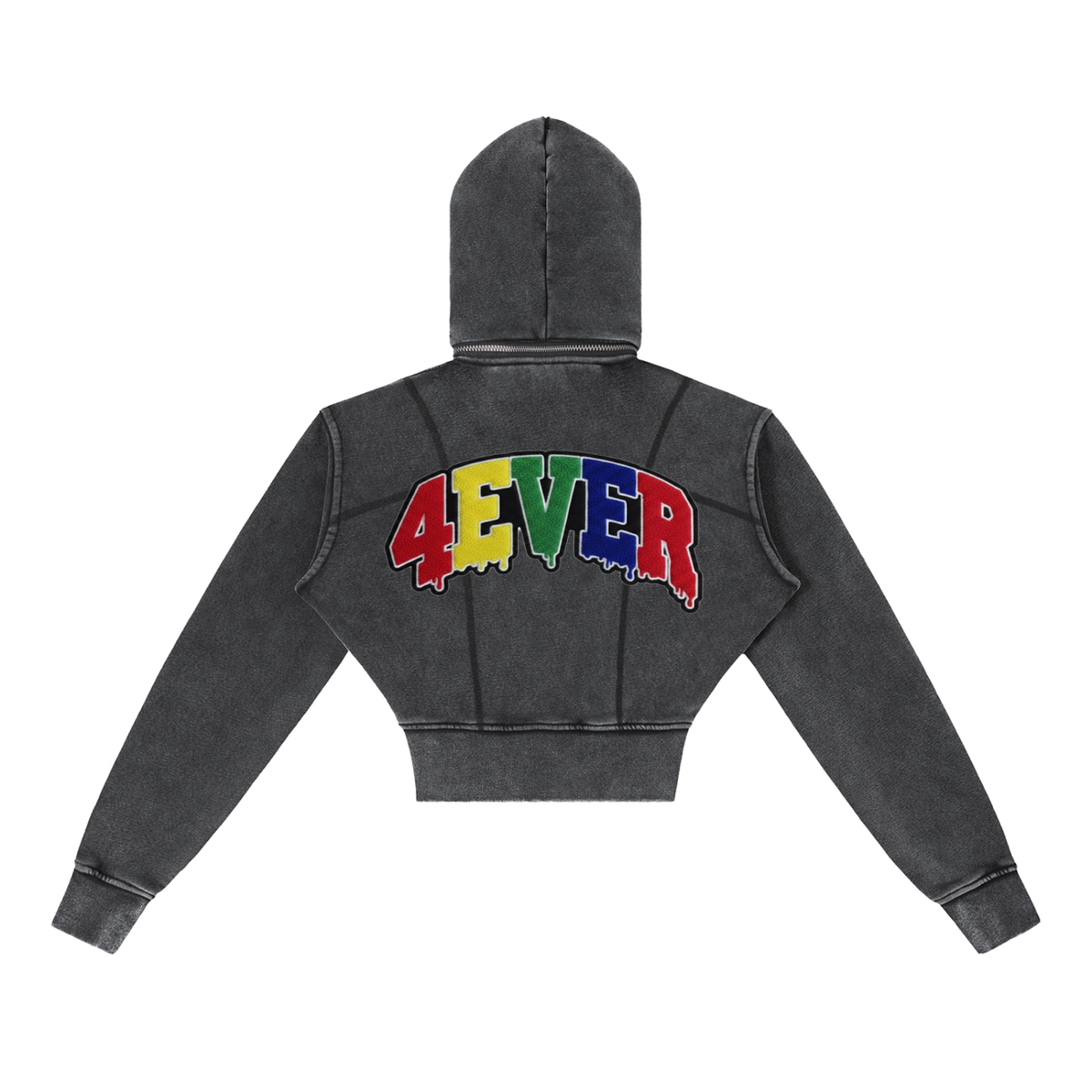 Vintage Washed Cropped Fleece Hoodie