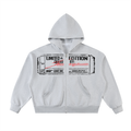Fleeced Full-Zip Boxy Hoodie