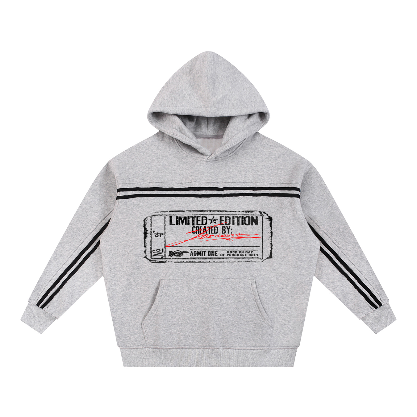 Sun Fade Contrast Tape Fleece Hoodie