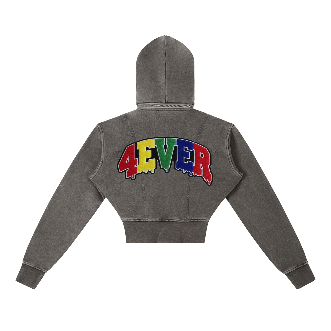 Vintage Washed Cropped Fleece Hoodie