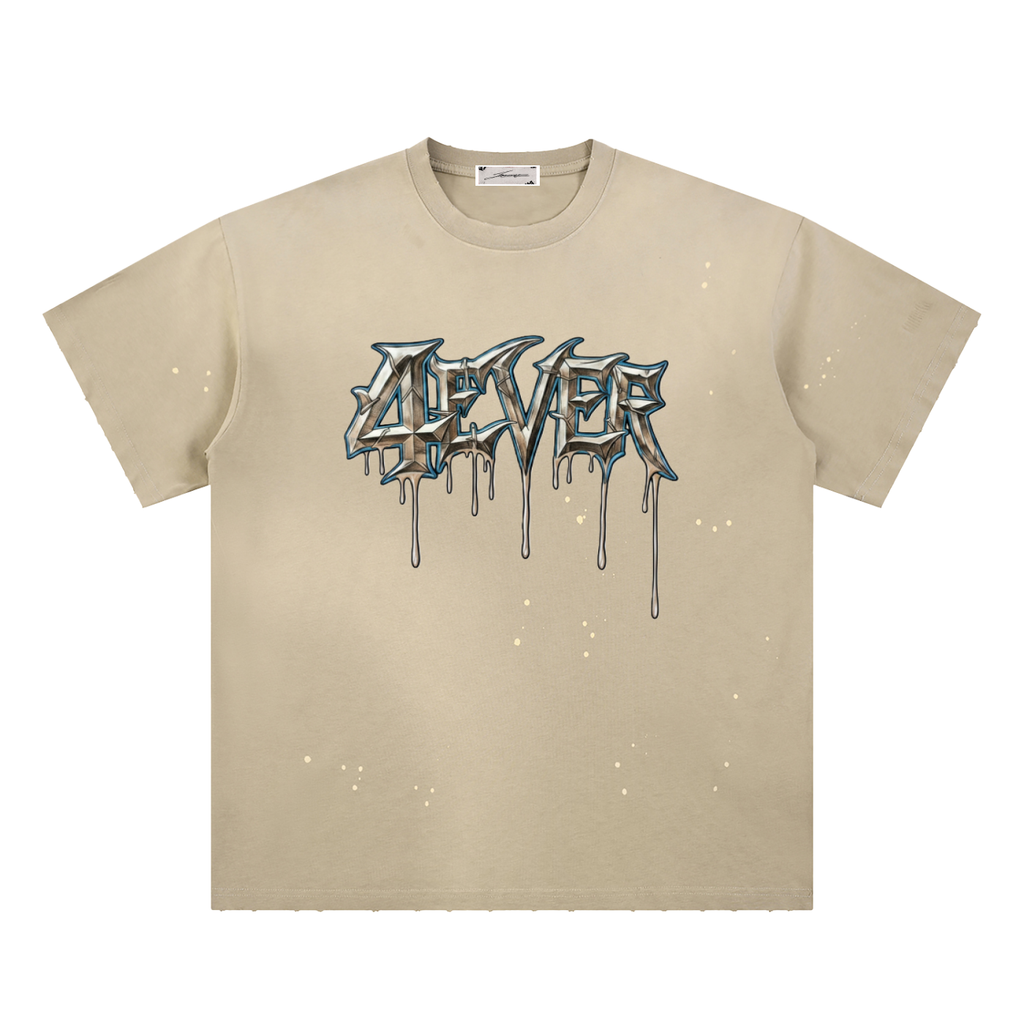 Hand-Frayed Sunfade Paint Splatter T-Shirt