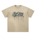 Hand-Frayed Sunfade Paint Splatter T-Shirt