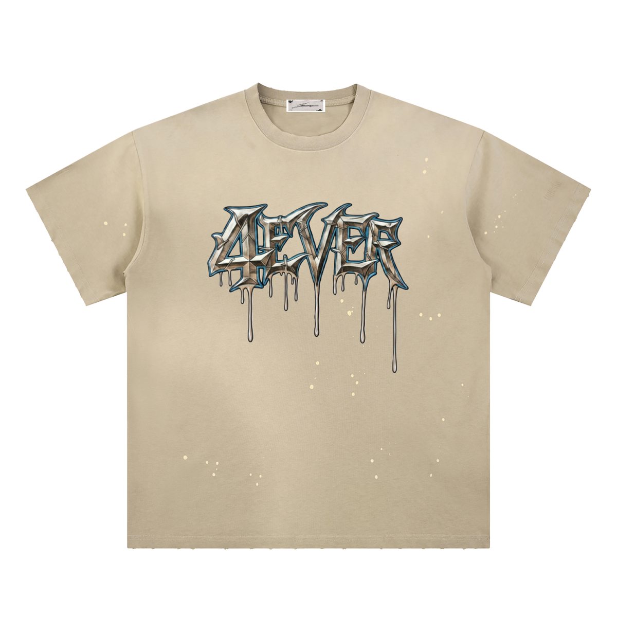 Hand-Frayed Sunfade Paint Splatter T-Shirt