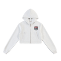 Essential Cropped Zip-Up Hoodie