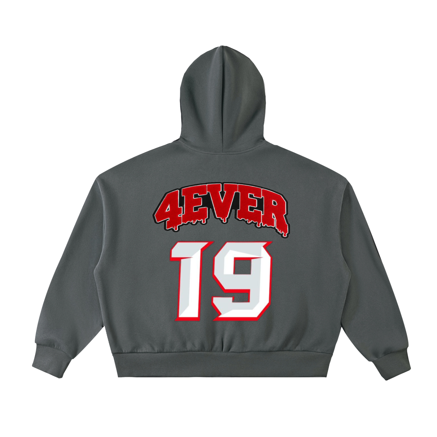 Fleeced Full-Zip Boxy Hoodie