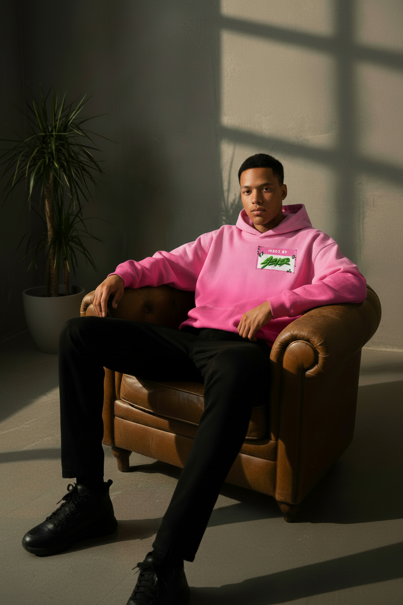 Hoodie rose - teint plus clair